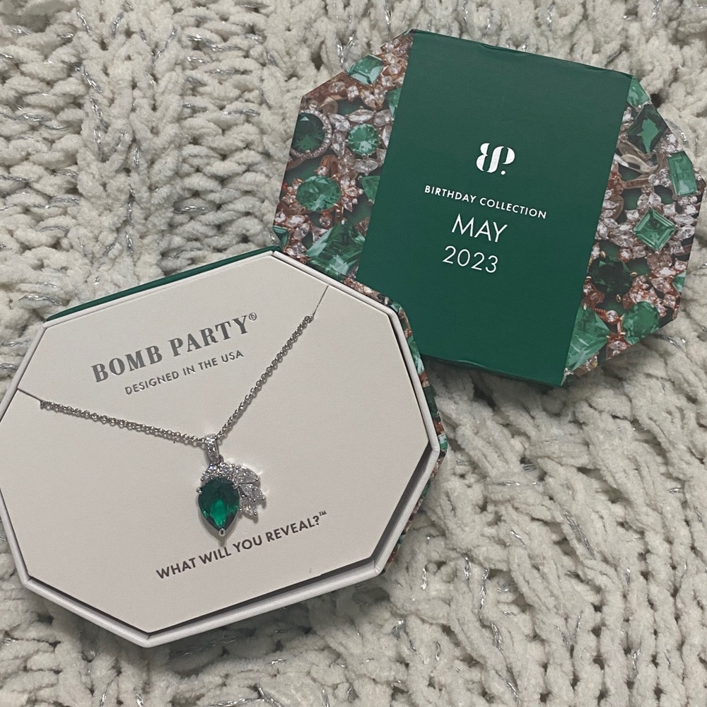 Bomb Party May 2023 Birthday Collection Lab Created Emerald Necklace